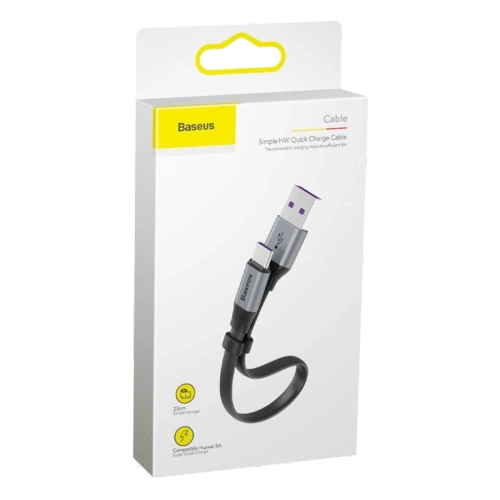 Kabel Baseus Simple USB - USB-C 0,2 m 40W Czarny