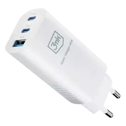 Ładowarka 3MK Hyper GaN Charger 65W 2 x USB-C + USB Biała