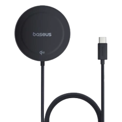 Ładowarka indukcyjna Baseus Simple Mini4 15W Qi2 z Kablem Czarna