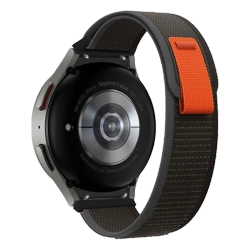 Pasek Tech-Protect Nylon do Samsung Galaxy Watch 4 / 5 / 5 Pro / 6 / 7 / FE Czarno-pomarańczowy