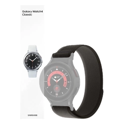 Smartwatch Samsung Galaxy Watch 4 Classic R890 46mm Srebrny + Pasek Tech-Protect Nylon Czarno-pomarańczowy