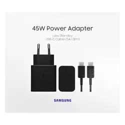 Ładowarka Samsung 45W + Kabel USB-C Czarna EP-T4511