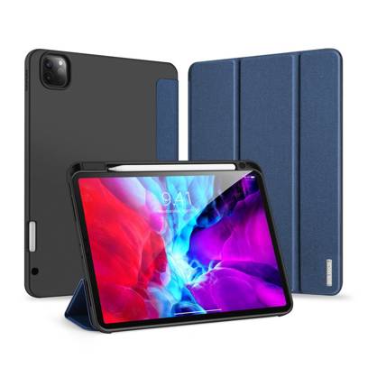 Dux Ducis Domo Lite składany pokrowiec etui na tablet z funkcją Smart Sleep podstawka iPad Pro 12.9'' 2020 / iPad Pro 12.9'' 2018 niebieski