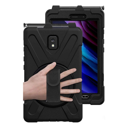 Etui z Uchwytem D-Pro 360 Armor Strap Case Samsung Galaxy Tab Active 3 Czarne