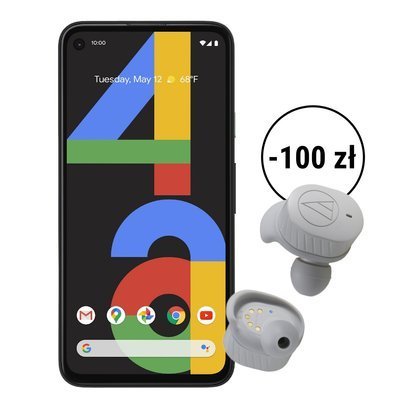 Google Pixel 4a 5G 6/128GB Czarny + Słuchawki Bluetooth Audio-Technica Szare