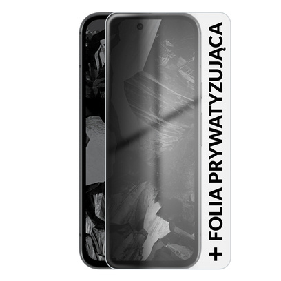 Google Pixel 8a 5G 8/256GB Czarny (Obsidian) + Folia Hydrożelowa Rock Space Prywatyzująca Matowa