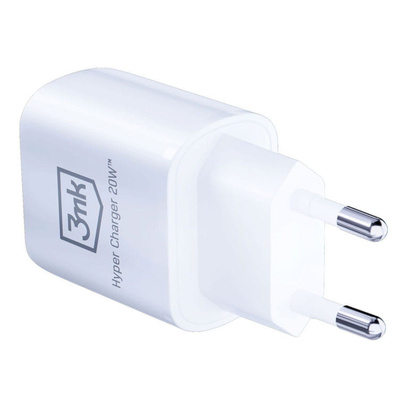 Ładowarka 3MK Hyper Charger 20W USB-C + USB Biała