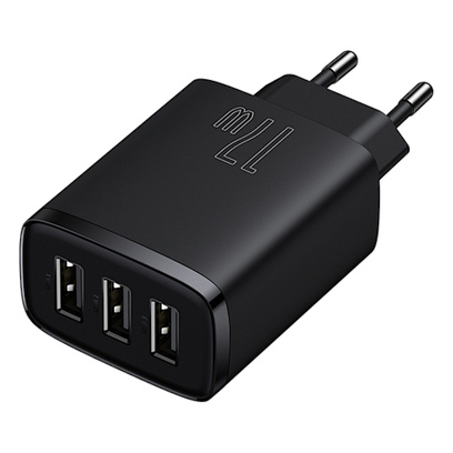 Ładowarka Baseus Compact 17W 3x USB Czarna