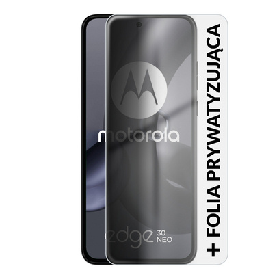 Motorola Edge 30 Neo 5G 8/128GB Dual Sim Czarny + Folia Hydrożelowa Rock Space Prywatyzująca Matowa