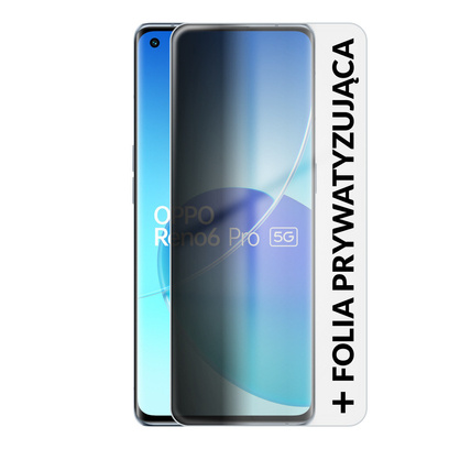OPPO Reno 6 Pro 5G 12/256GB Dual Sim Szary + Folia Hydrożelowa Rock Space Prywatyzująca Matowa