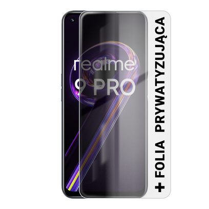 Realme 9 Pro 5G 6/128GB Czarny + Folia Hydrożelowa Rock Space Prywatyzująca Matowa